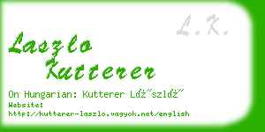 laszlo kutterer business card